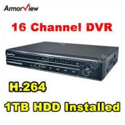 16 CH Channel 1TB (1000GB) Hard Drive CCTV H.264 Net DVR Stand alone Home Security System Real Time